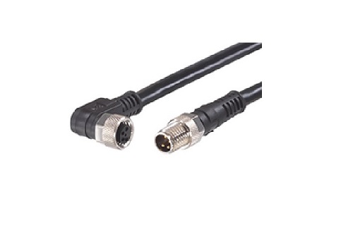 Brad from Molex Female 4 way Threaded to Male 4 way M8 Sensor Actuator Cable, 2 m