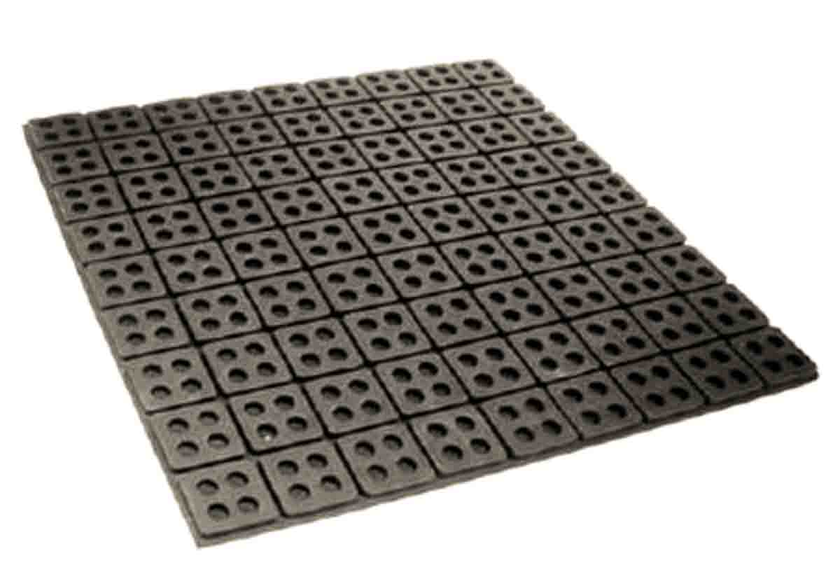 RS PRO 75mm Anti-Vibration Pad Rubber +100°C -50°C 75 x 75mm 8mm