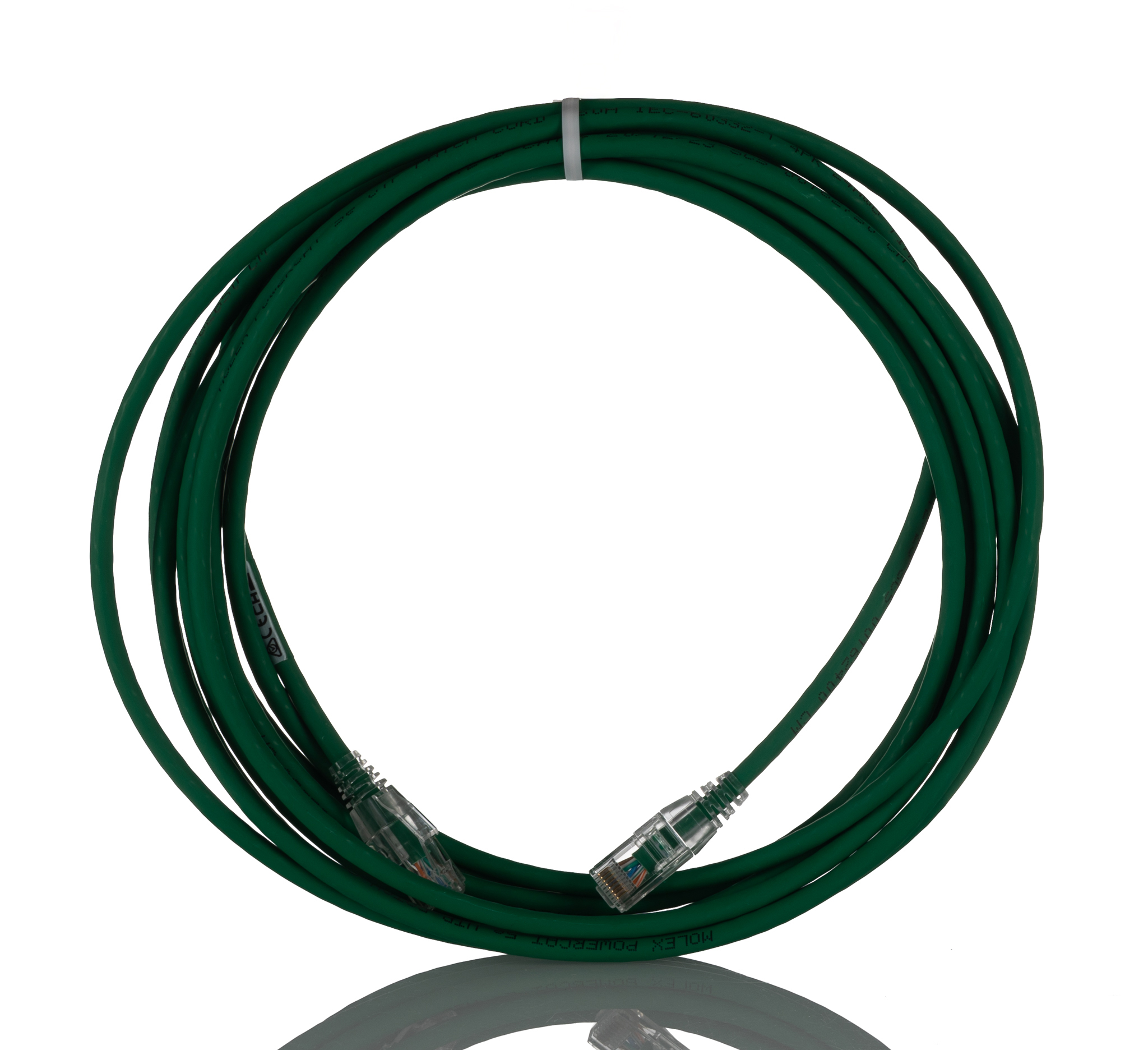 Molex Premise NetworksPowerCat 5E, 5m Cat5e, Green RJ45 to Male RJ45 Male, U/UTP Unshielded, Terminated LSOH Sheath