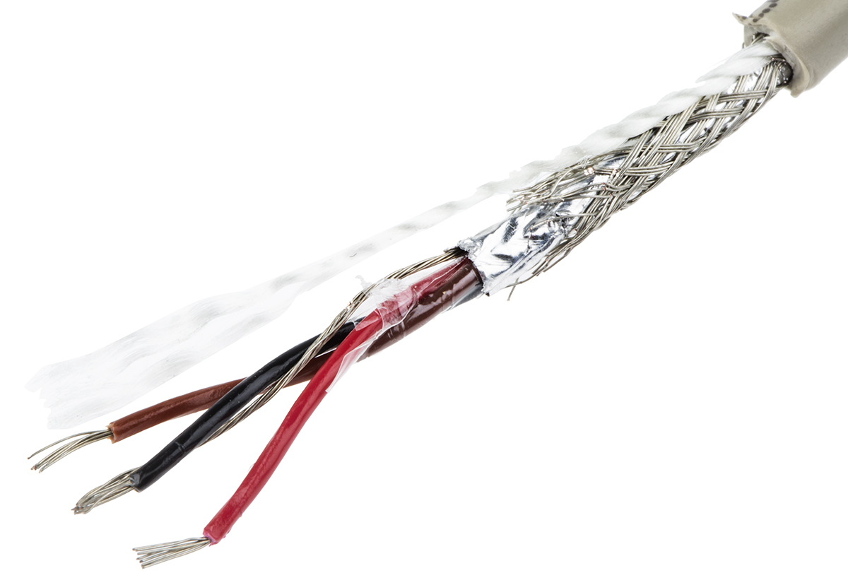 Alpha Wire ProTekt Series Data Cable, 3 Cores, 0.35 mm², Screened, 22 AWG, 50m, Screened Shield