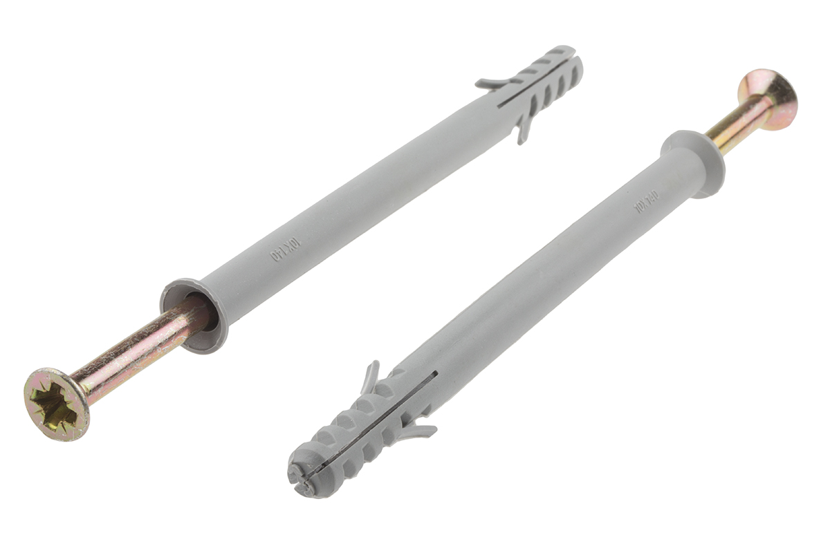 RS PRO Nylon Frame Fixings, fixing hole diameter 10mm, length 140mm