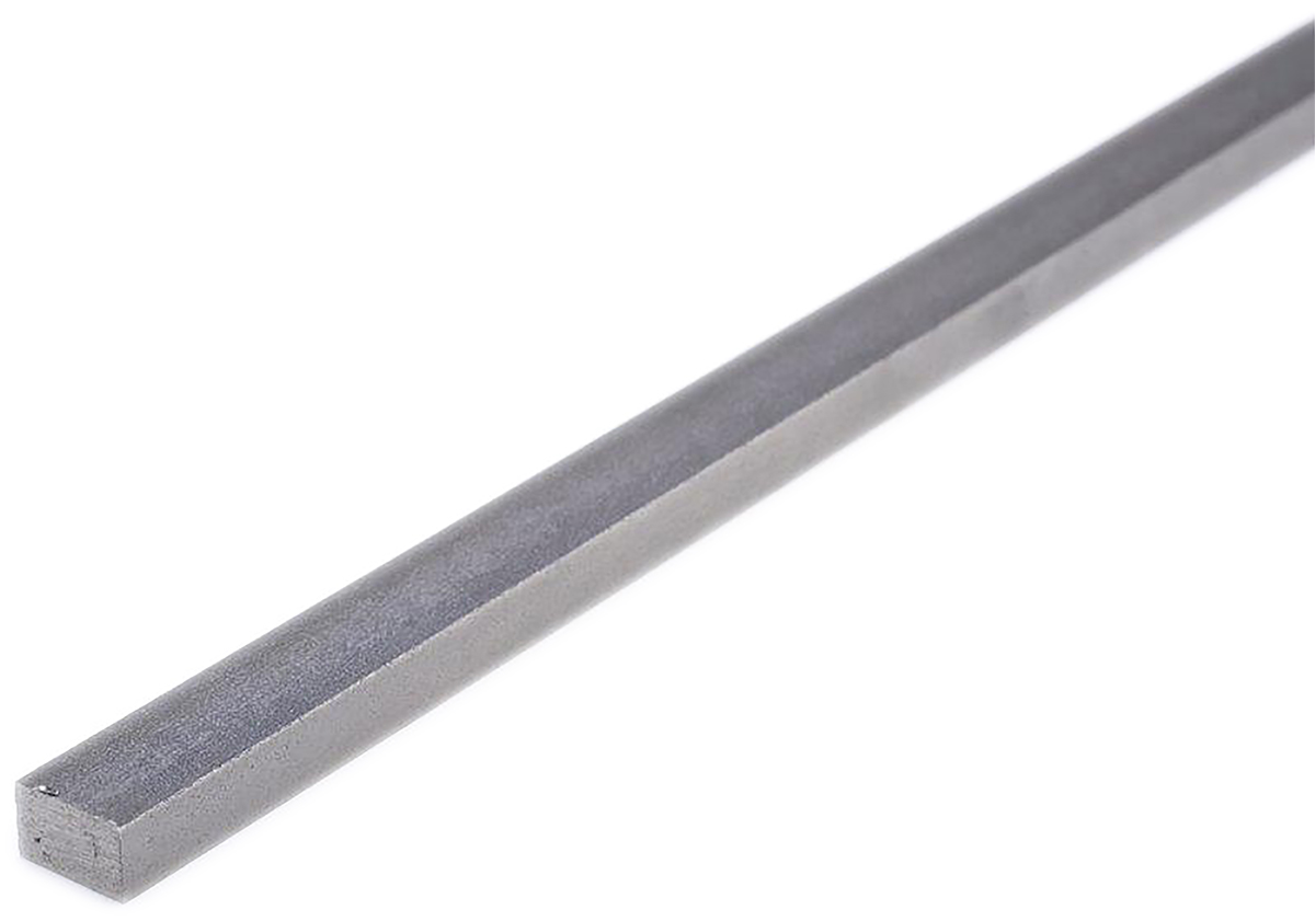 RS PRO Mild Steel Rectangular Bar 6mm Diameter, 40mm W, 1m L