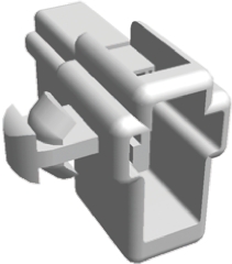 TE Connectivity, FASTON .250 2 Way Nylon Crimp Terminal Housing, Natural