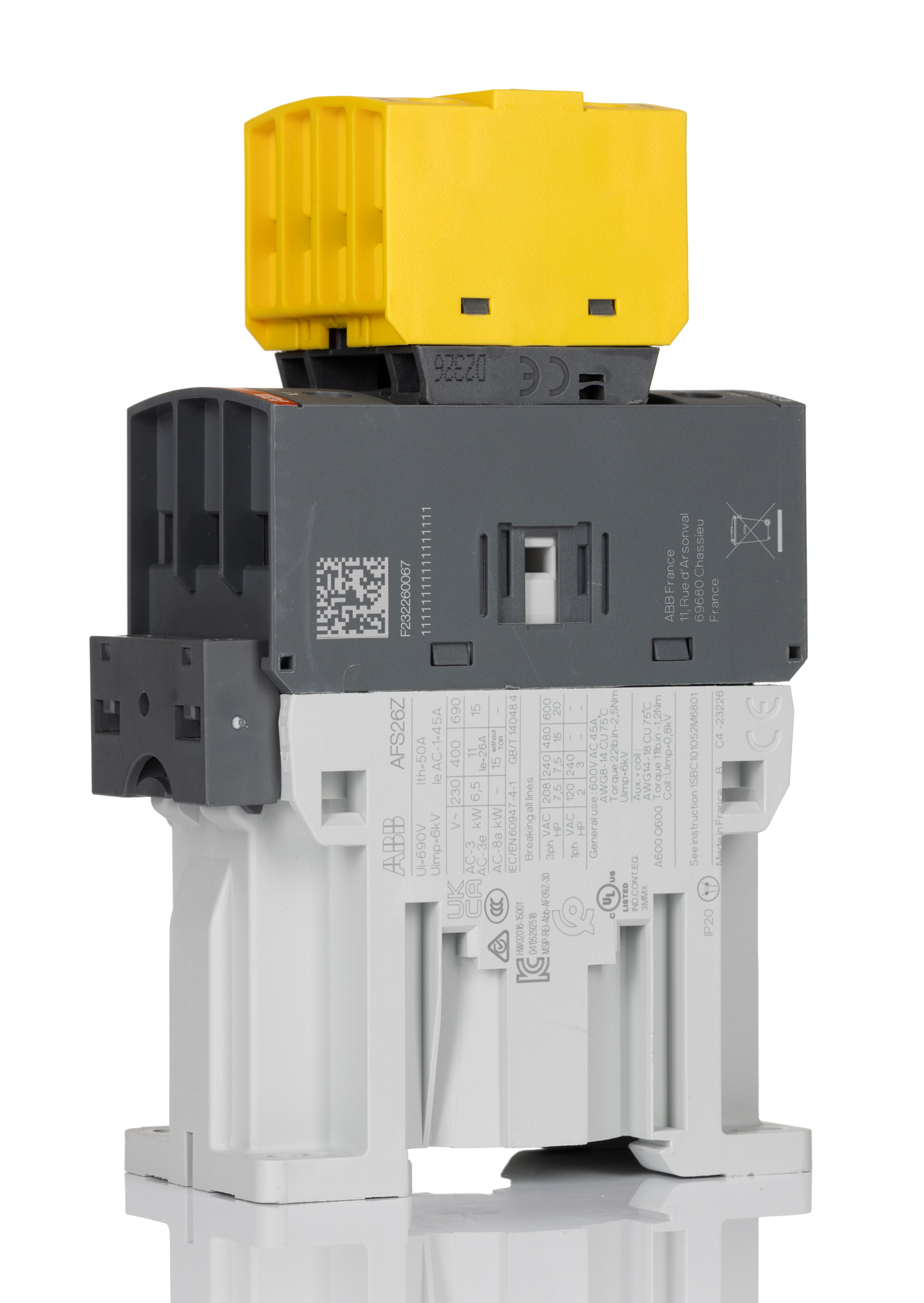 ABB Jokab AFS Contactor, 24 V dc Coil, 3-Pole, 45 A, 9 kW 24 V, 3 NO, 600V