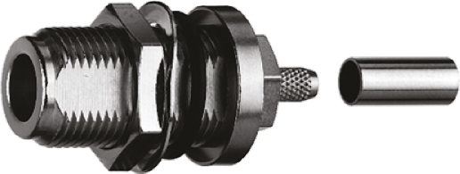 Telegartner, Jack Panel Mount N Connector, 50Ω, Solder Termination, Straight Body