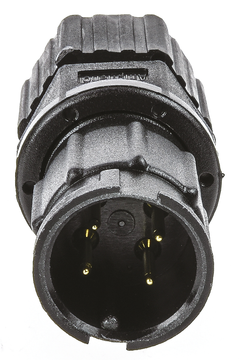 Amphenol Industrial Circular Connector, 4 Contacts, Panel, Standard Connector, Plug, Male, IP67, Ceres Series