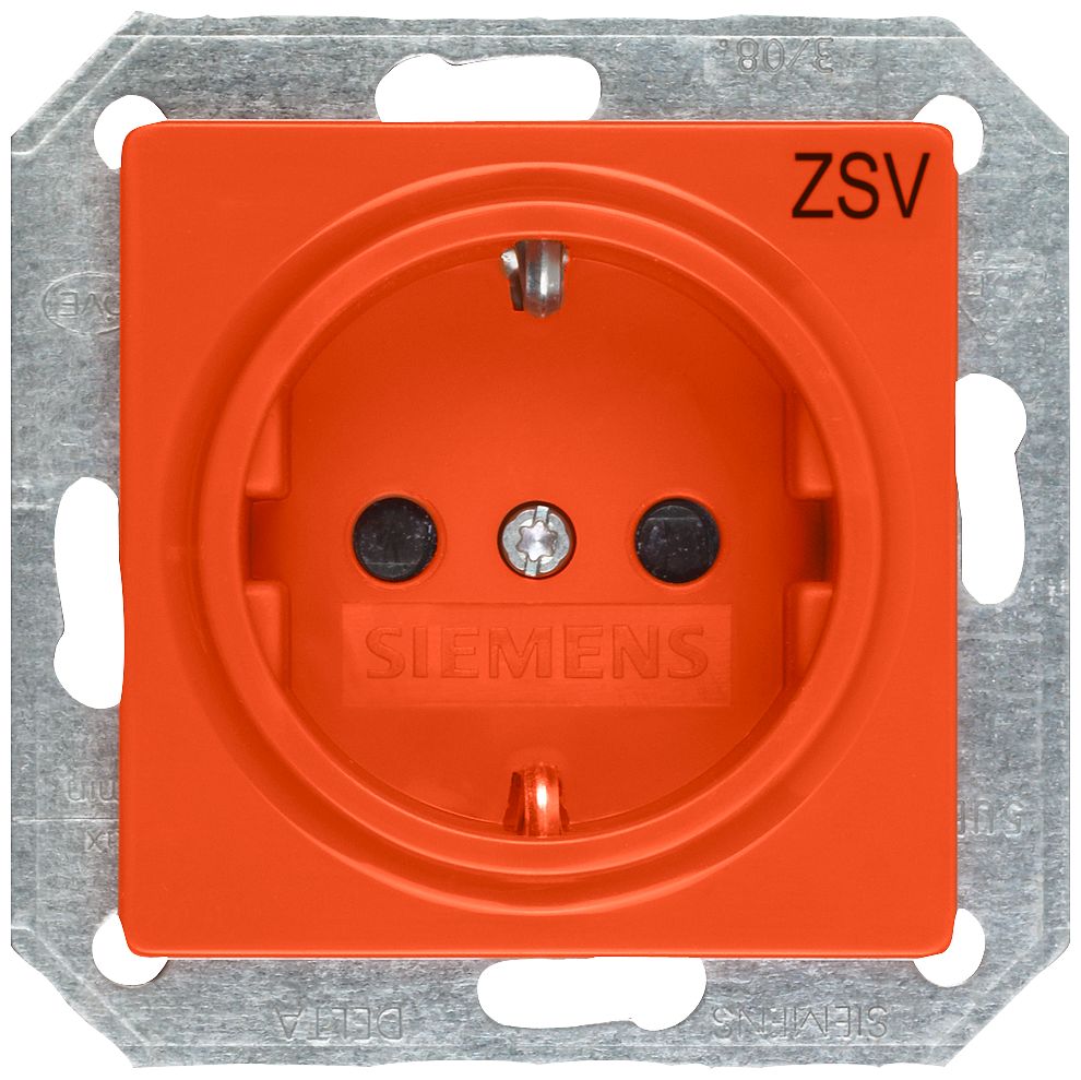 Siemens IP20 Orange Socket Socket, Rated At 16A, 250 V