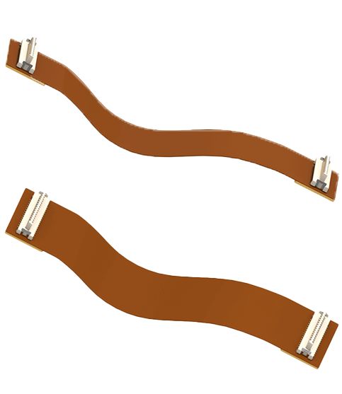 Amphenol Communications Solutions 10170897 Series Flat Ribbon Cable, 200mm Length, FPC to FPC