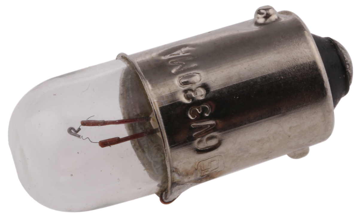 RS PRO BA9s Indicator Light, Clear, 6 V, 330 mA, 15000h