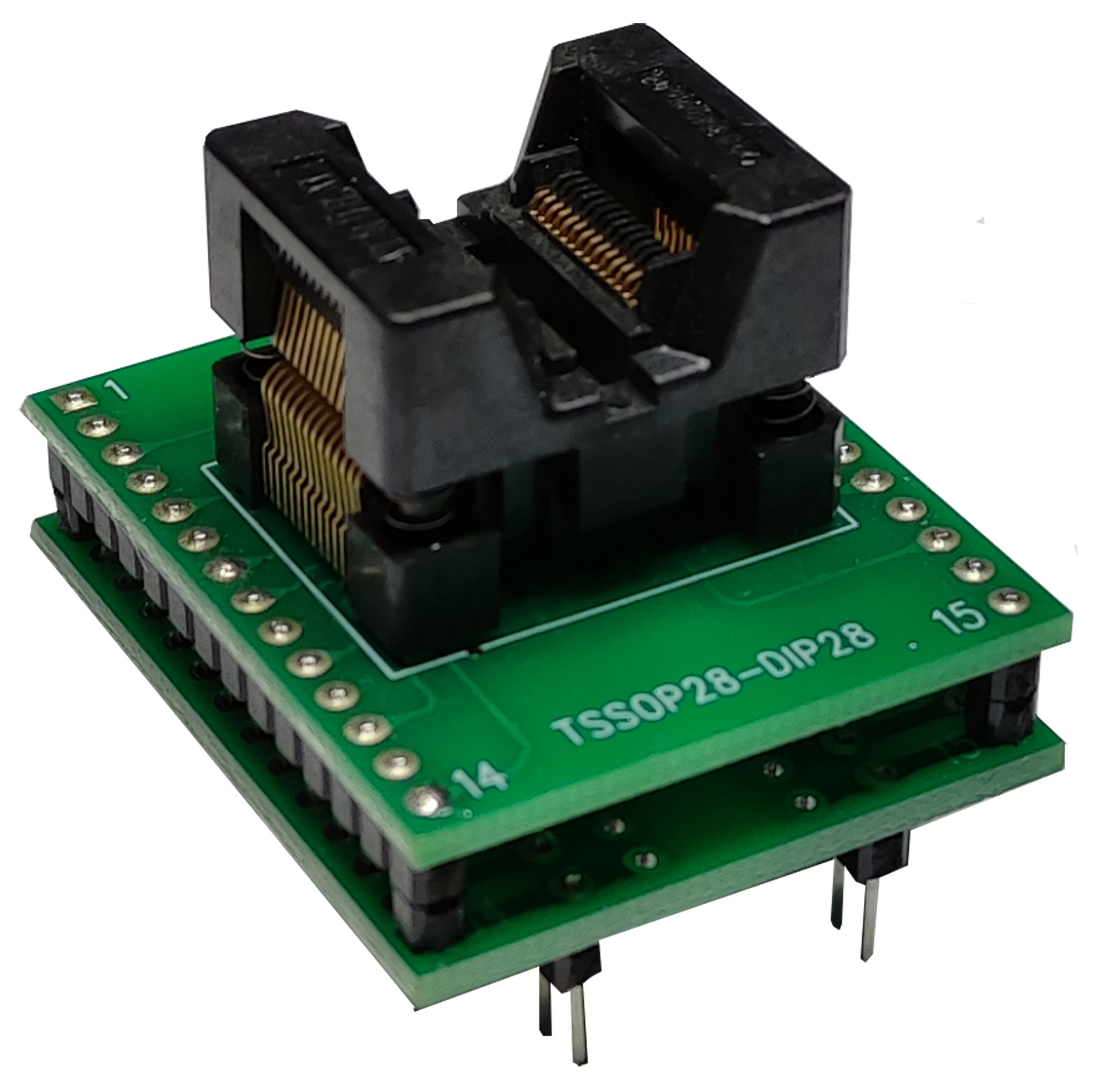 Seeit Straight SMT Mount IC Socket Adapter, 28 Pin Male DIP to 28 Pin Female SSOP