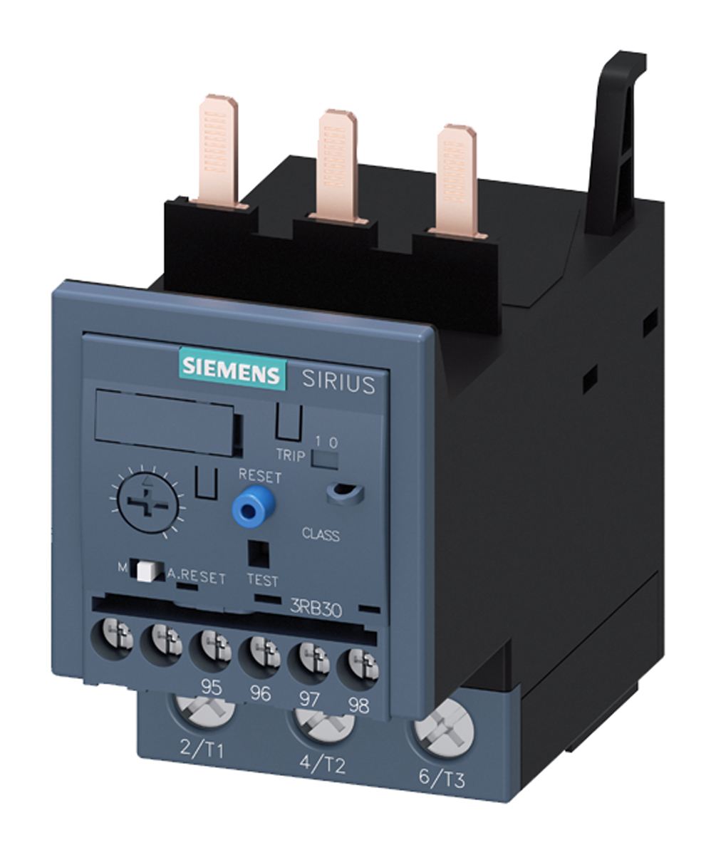 Siemens 3RB Overload Relay 1NO + 1NC, 50 A F.L.C, 50 A Contact Rating, 3P, SIRIUS