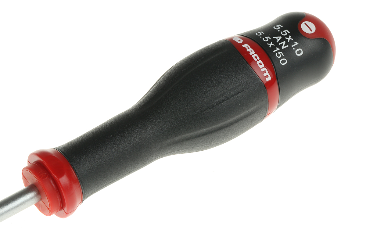 Facom Slotted  Screwdriver, 5.5 x 1 mm Tip, 150 mm Blade, 259 mm Overall
