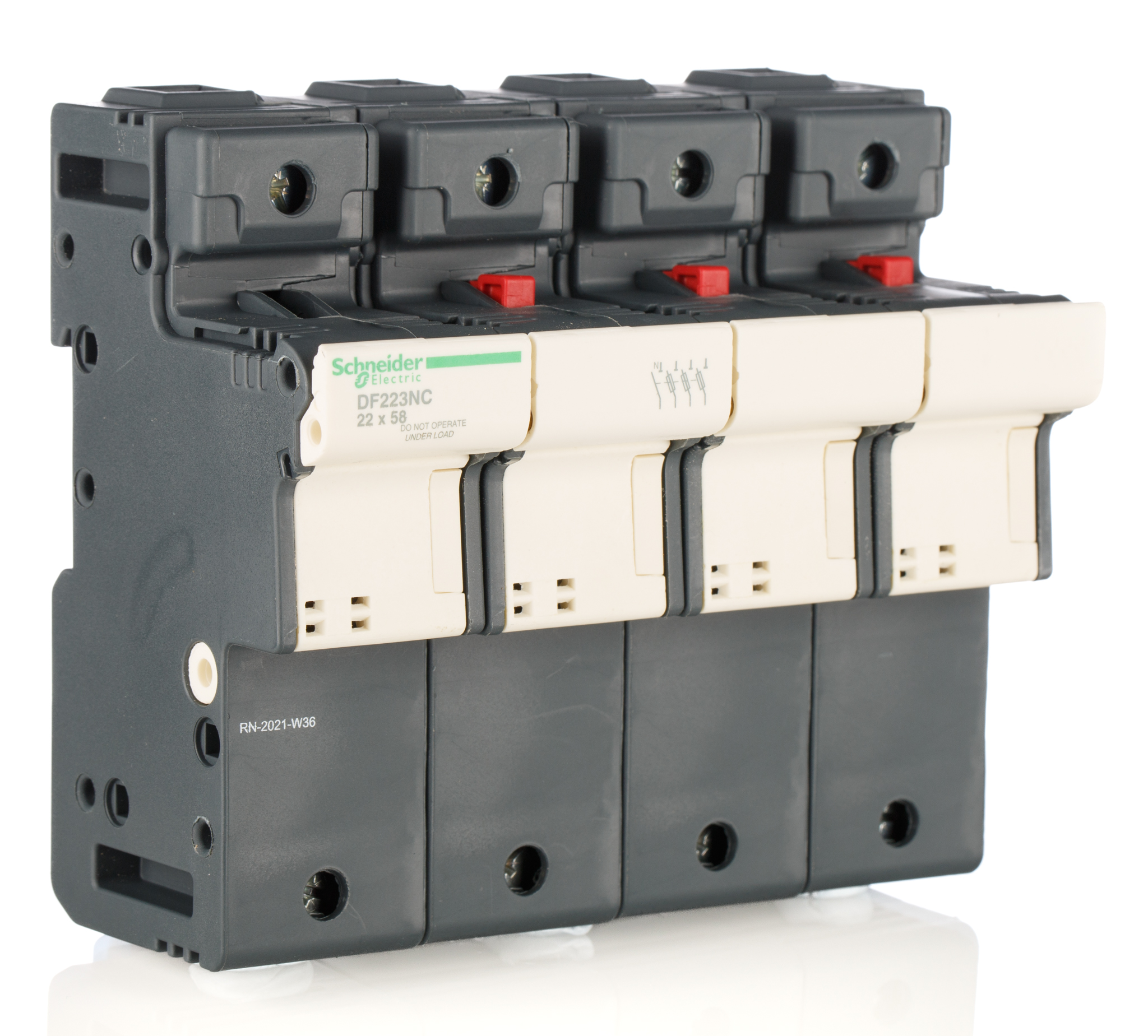 Schneider Electric 125A Rail Mount Fuse Holder for 22 x 58mm Fuse, 3P+N, 690V ac