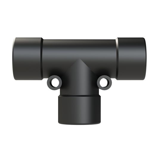 T Piece, Conduit Fitting, 12mm Nominal Size, Polyamide 6, Black