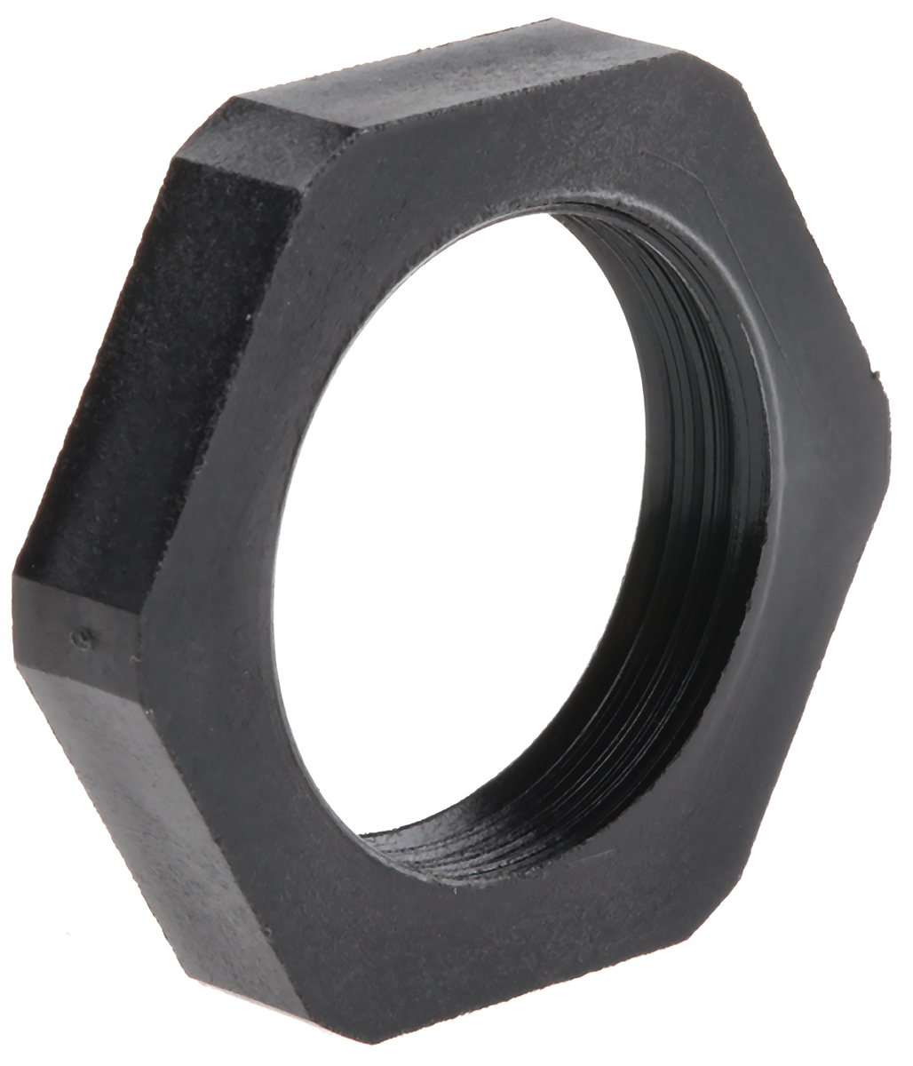 CMP Black Nylon Cable Gland Locknut, PG16 Thread