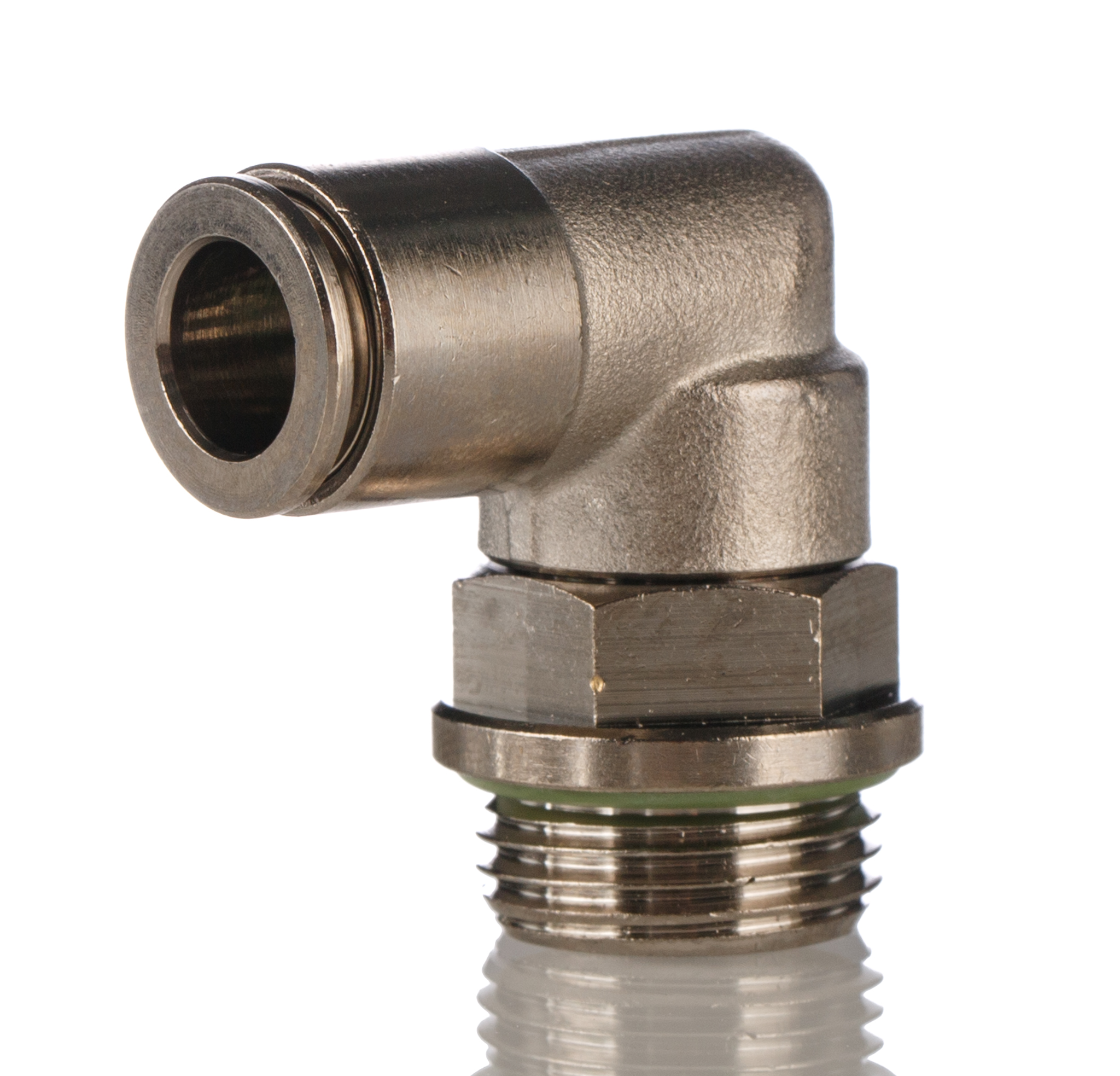 Festo NPQH Series Elbow Threaded Adaptor, G 3/8 Male to Push In 8 mm, Threaded-to-Tube Connection Style, 578287