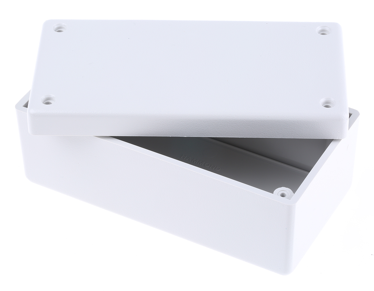 Hammond 1594 Series Grey ABS Enclosure, IP54, Grey Lid, 132 x 66 x 43mm