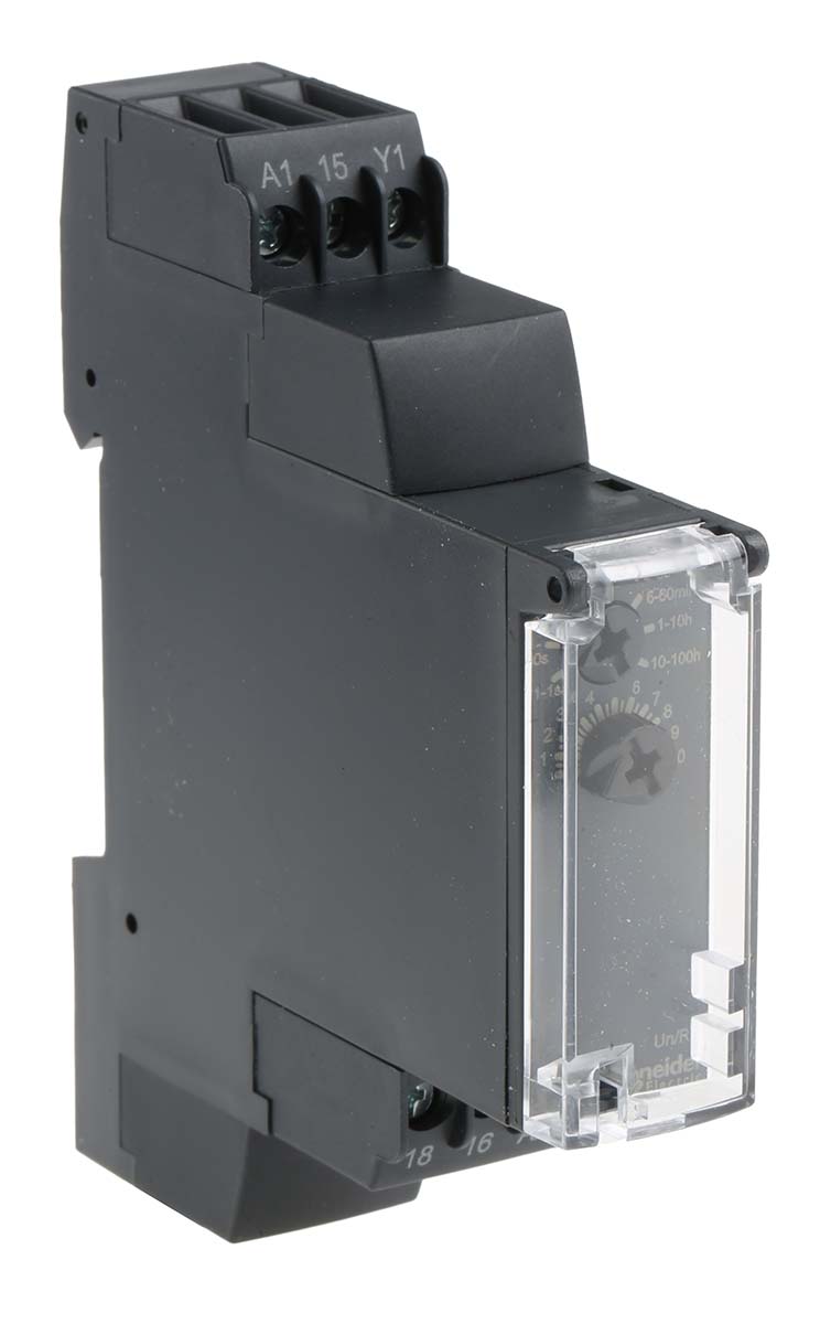 Schneider Electric Harmony Time Series DIN Rail Mount Timer Relay, 24 V dc, 24 → 240V ac, 2-Contact, 0.1 s