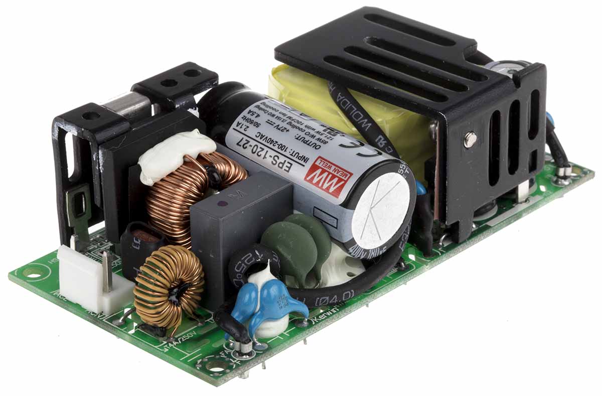 MEAN WELL Switching Power Supply, EPS-120-27, 27V dc, 4.5A, 85W, 1 Output, 113 → 370 V dc, 80 → 264 V ac