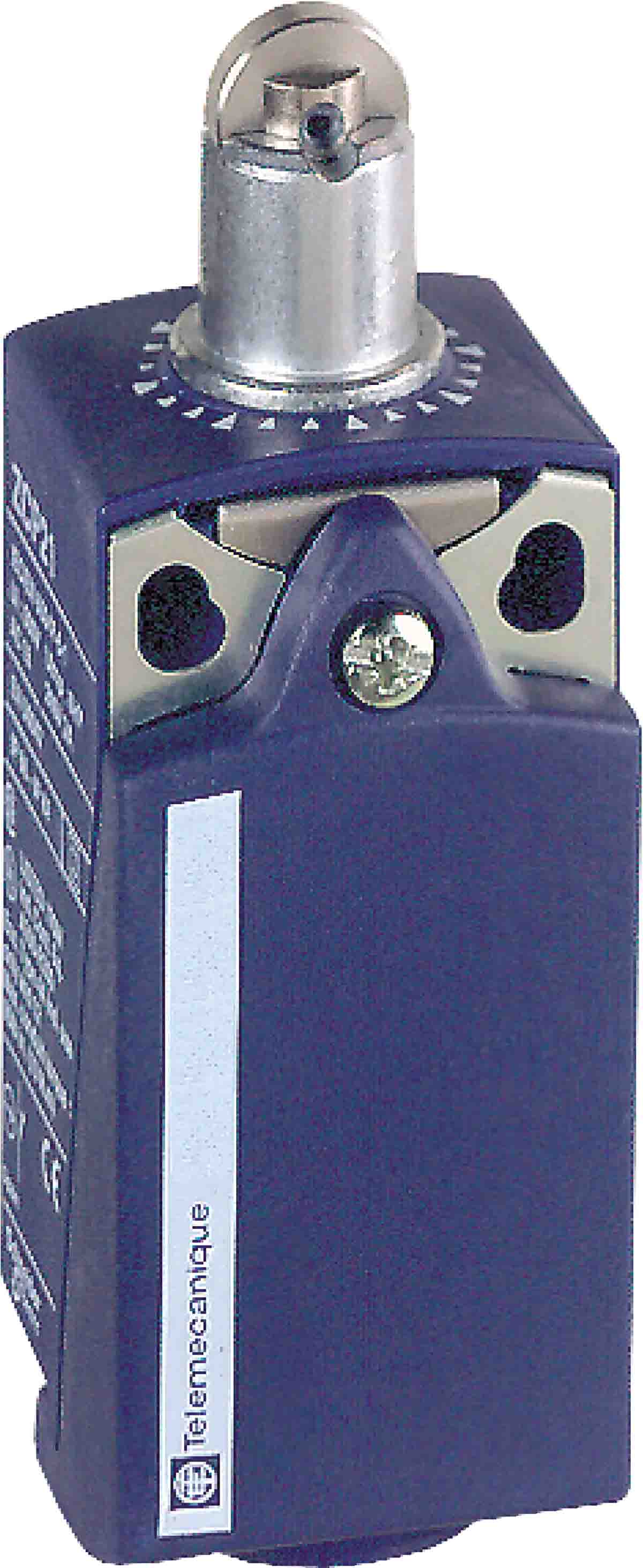 Telemecanique Sensors XCKP Series Roller Plunger Limit Switch, 1NC/1NO, IP66, IP67, Plastic Housing, 10A Max