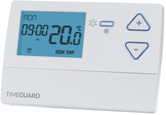Timeguard 7 Day Programable Digital Room Thermostat with Frost Protection Programable Thermostats, 3A, 230 V ac, 0