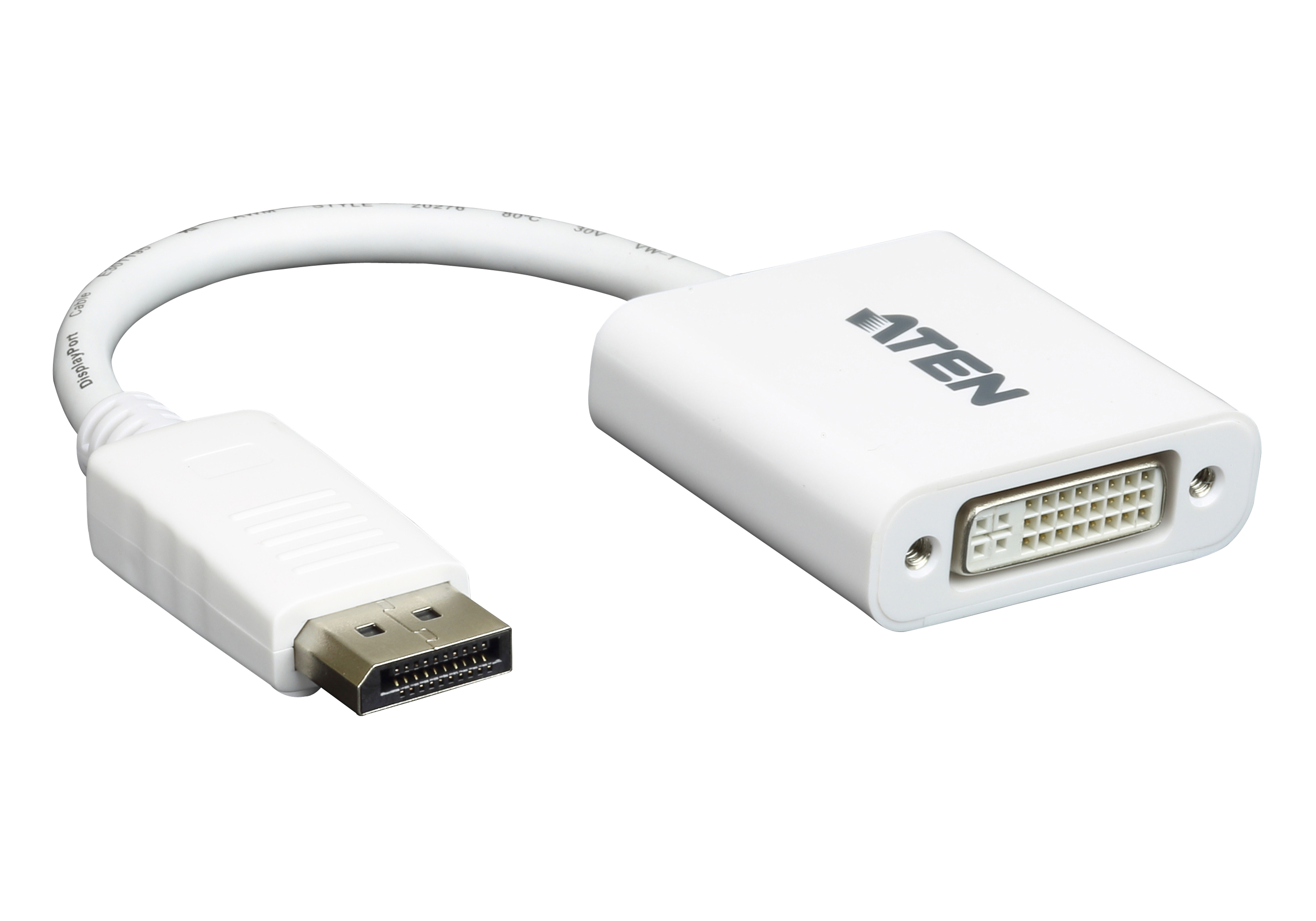 Aten DisplayPort to DVI Adapter, 1920 x 1080 Maximum Resolution