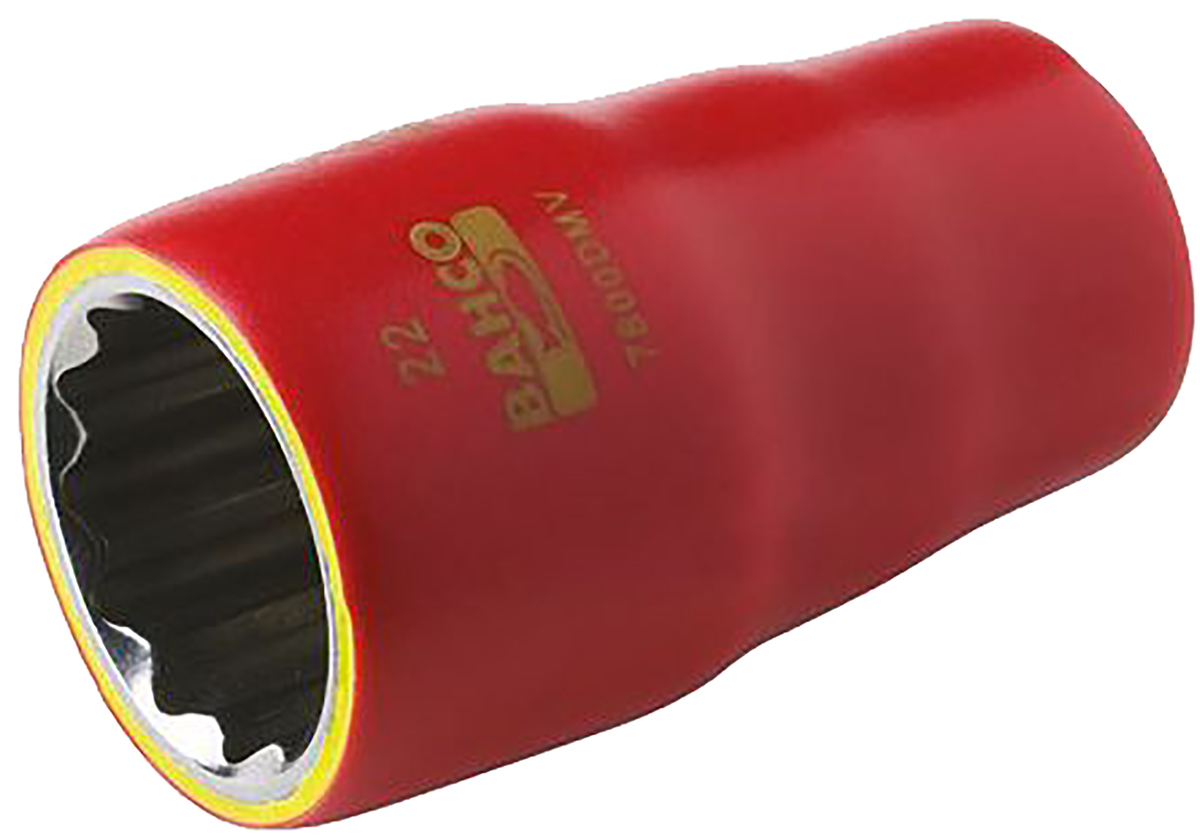 Bahco 1/2 in Drive 15mm Insulated Standard Socket, 12 point, VDE/1000V, 50 mm Overall Length