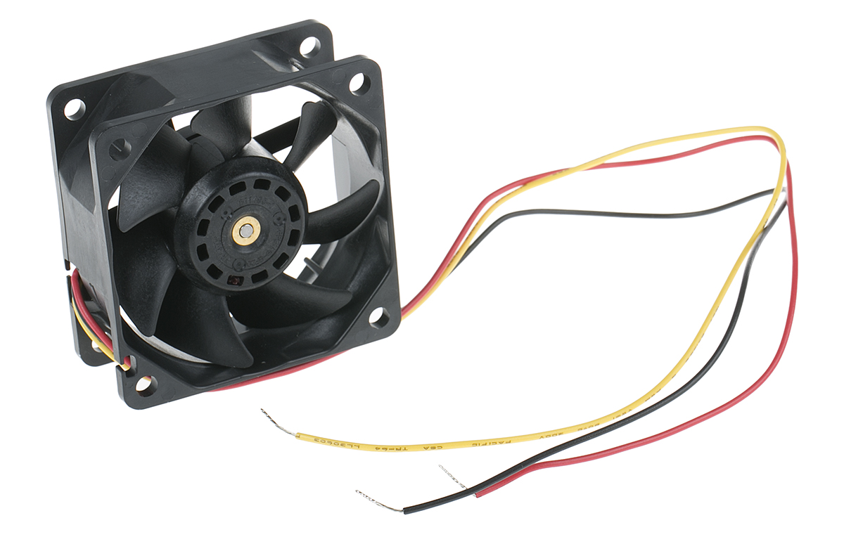 Sanyo Denki San Ace 9S Series Axial Fan, 12 V dc, DC Operation, 34.8m³/h, 1.32W, 110mA Max, 60 x 60 x 25mm