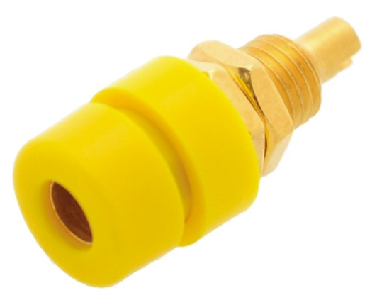 Hirschmann Test & Measurement Yellow Female Banana Socket, 4 mm Connector, Solder Termination, 32A, 30 V ac, 60V dc,