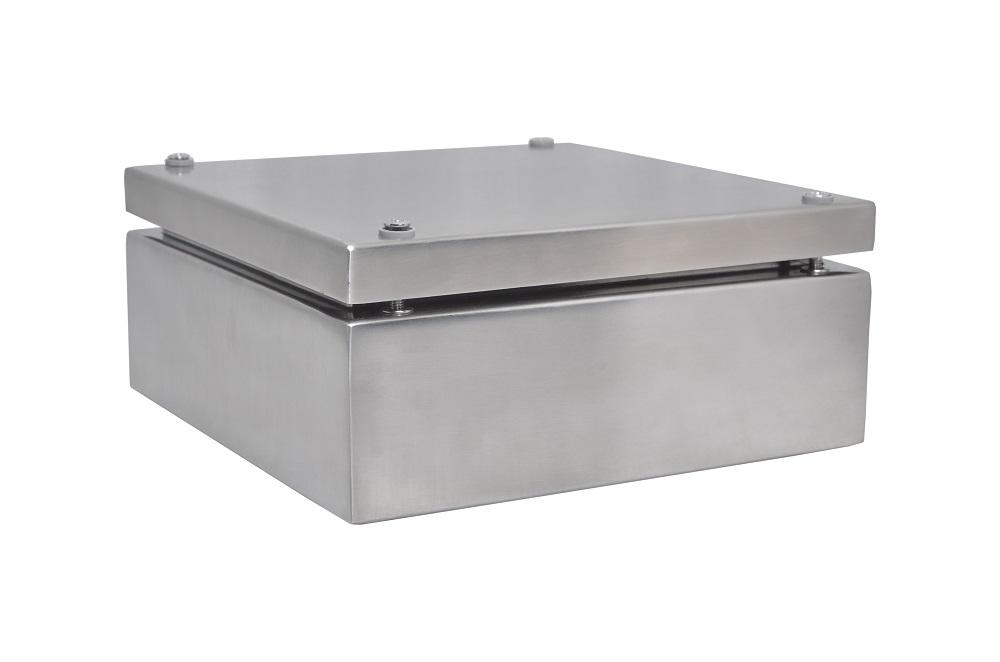 RS PRO 304 Stainless Steel Enclosure, IP66, 200 mm x 200 mm x 81mm