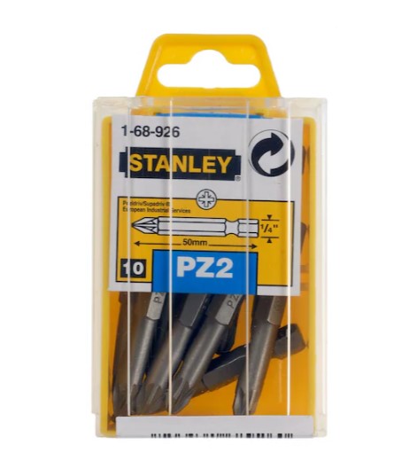 Stanley Bit 10 Pieces, Hexagon