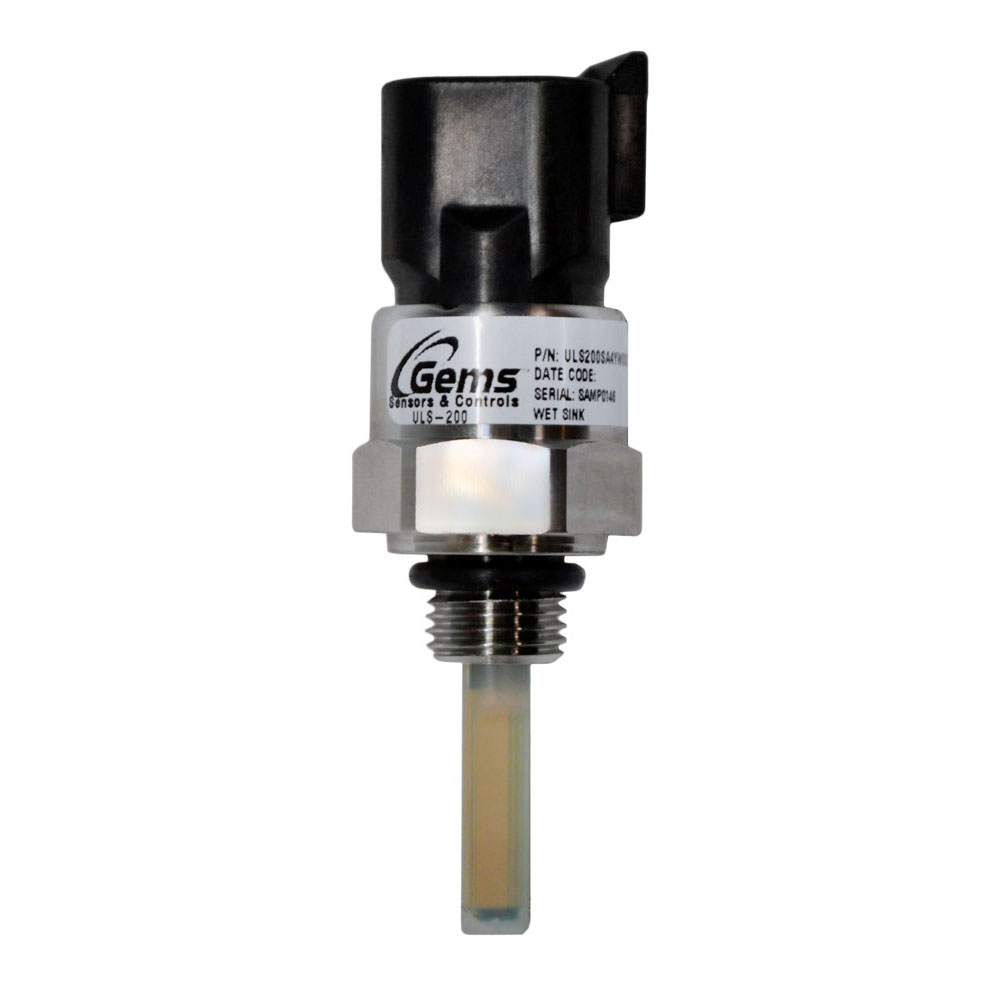 Gems Sensors ULS-200 Series Solid-State Point Level Sensor Level Sensor, M12 x 1.5, 316L Stainless Steel Body