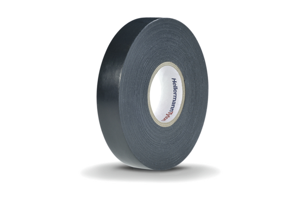 HellermannTyton Black Ethylene Propylene Rubber Electrical Tape, 19mm x 9.1m