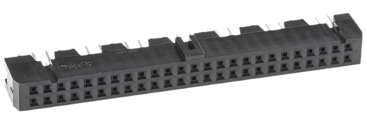 Hirose HIF3FB Series Straight Through Hole Mount PCB Socket, 50-Contact, 2-Row, 2.54mm Pitch, Solder Termination