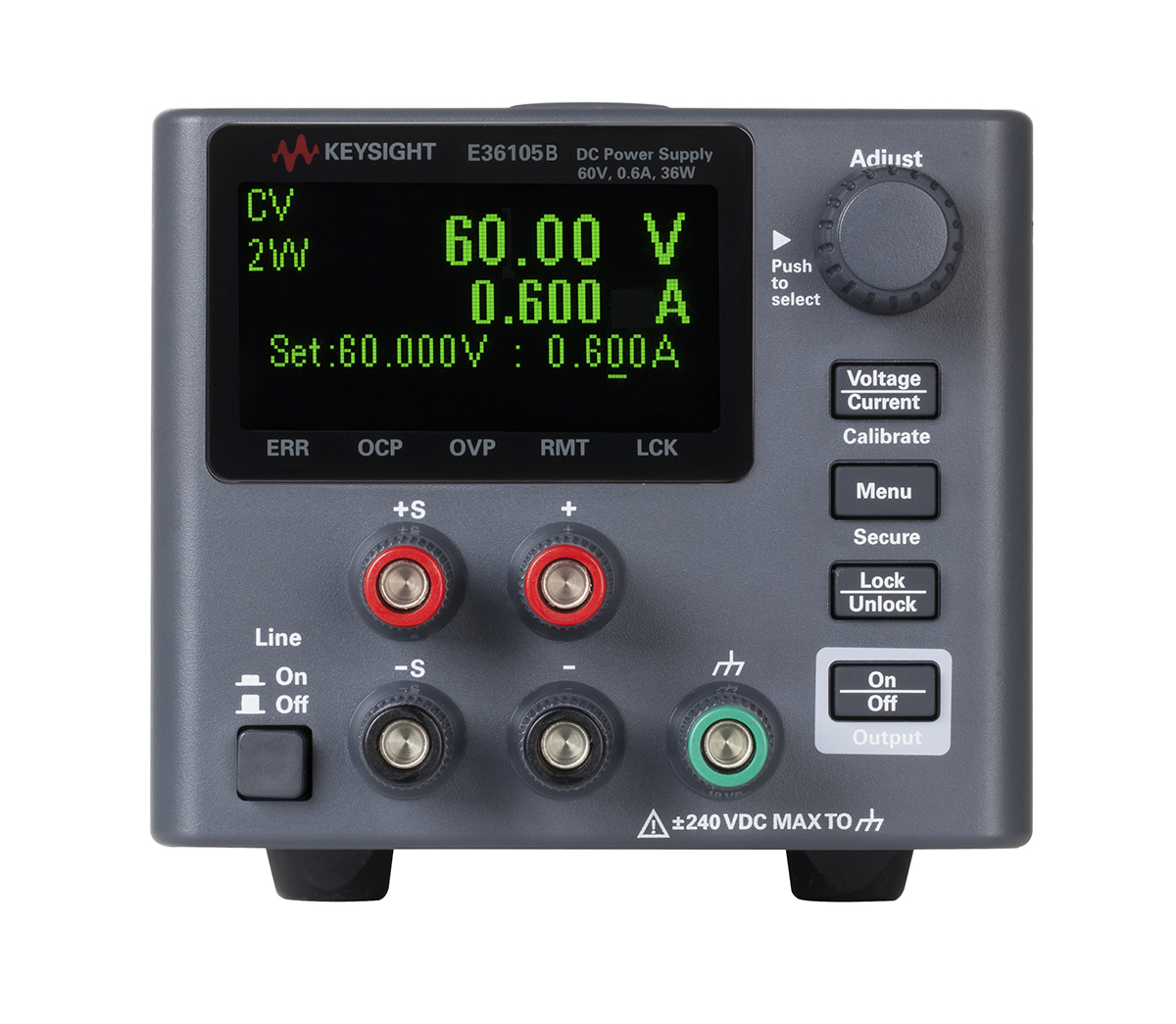Keysight Technologies E36100B Series Digital Bench Power Supply, 0 → 60V, 600mA, 1-Output, 36W