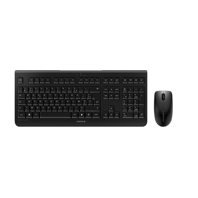 Cherry CHERRY DW 3000 Wireless Ergonomic Keyboard and Mouse Set, AZERTY (France), Black