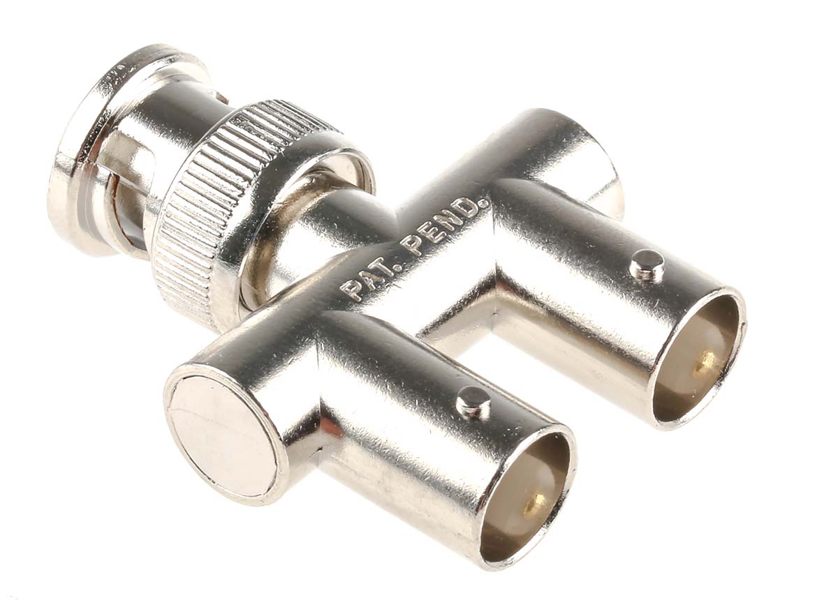 RS PRO Tee 50Ω RF Adapter BNC Plug to BNC Socket 1GHz