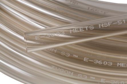 Saint Gobain Tygon® E-3603 Special PVC, Flexible Tube, 3mm ID, 5mm OD, Clear, 15m