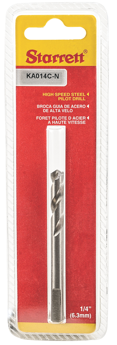 Starrett KA014C Series Steel Pilot Drill for Metal, 79 mm Overall