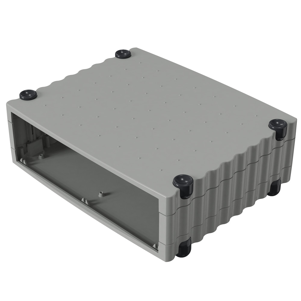 Rose Wavetronic Series Silver Aluminium Desktop Enclosure, 268 x 324 x 101mm