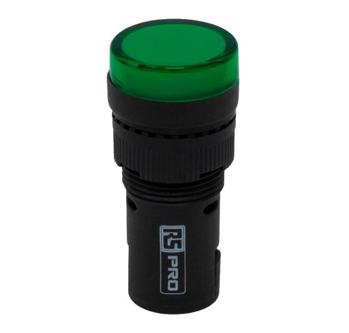 RS PRO, Panel Mount Green LED Pilot Light, 12V ac/dc