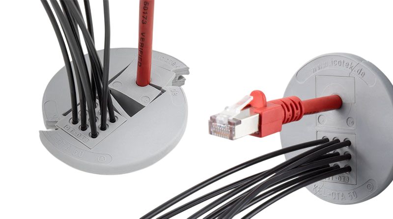 Icotek KEL Series Grey Elastomer Cable Gland Kit, 15mm max.