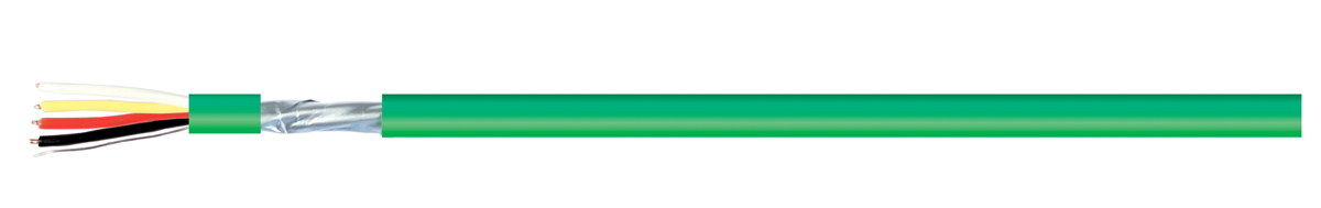 RS PRO CBUS Data Cable, 4 Cores, 0.8 mm² 20 AWG, Screened, 100 m, Green Polyvinyl Chloride Sheath