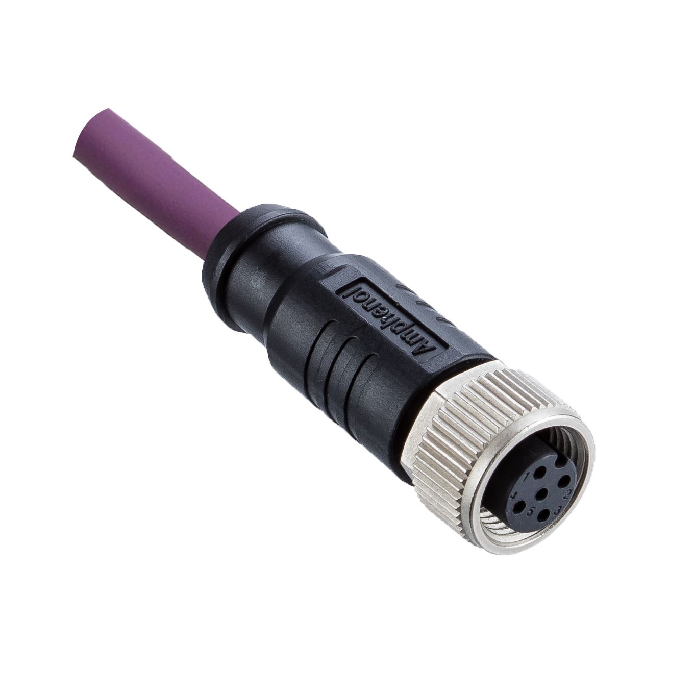 Amphenol Industrial Female 5 way M12 to Wire Lead Connector Cable, 5 m