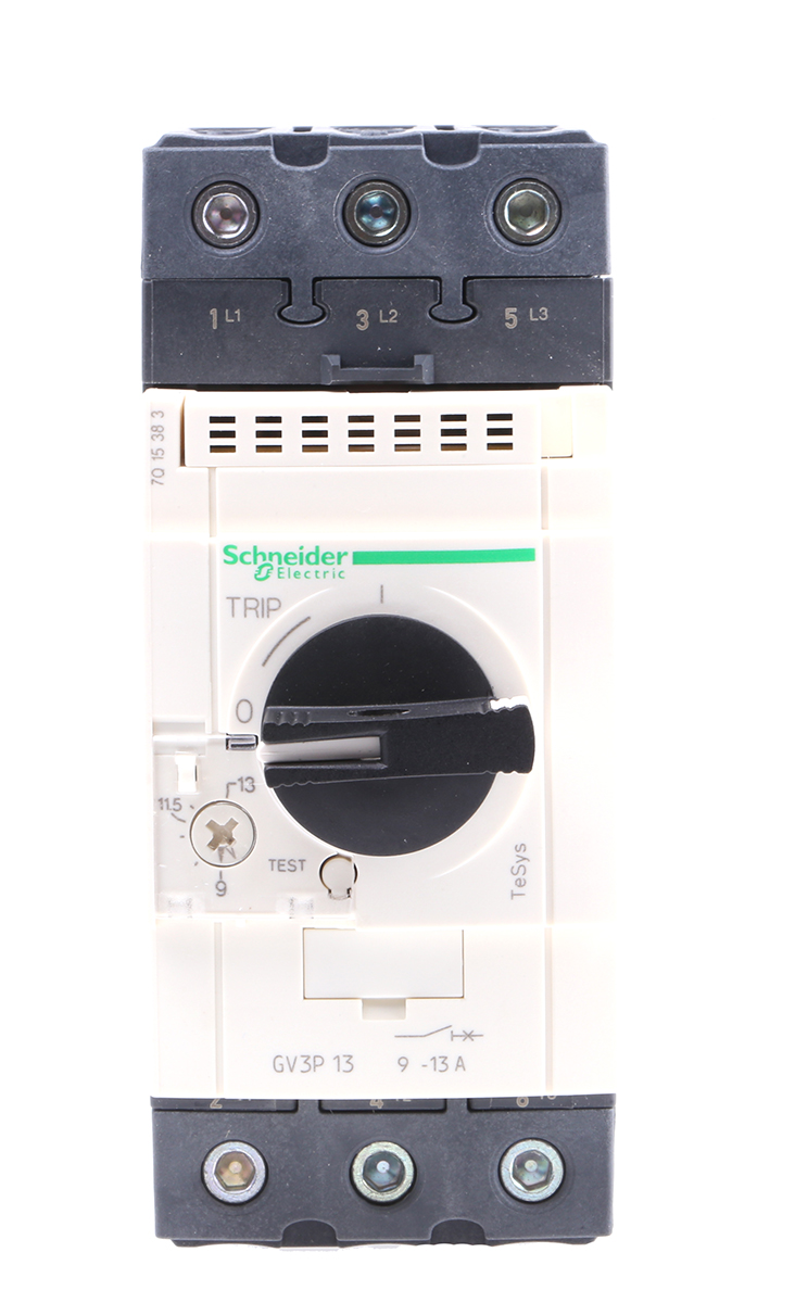 Schneider Electric TeSys Thermal Circuit Breaker - GV3 3 Pole 690V Voltage Rating DIN Rail Mount, 13A Current Rating