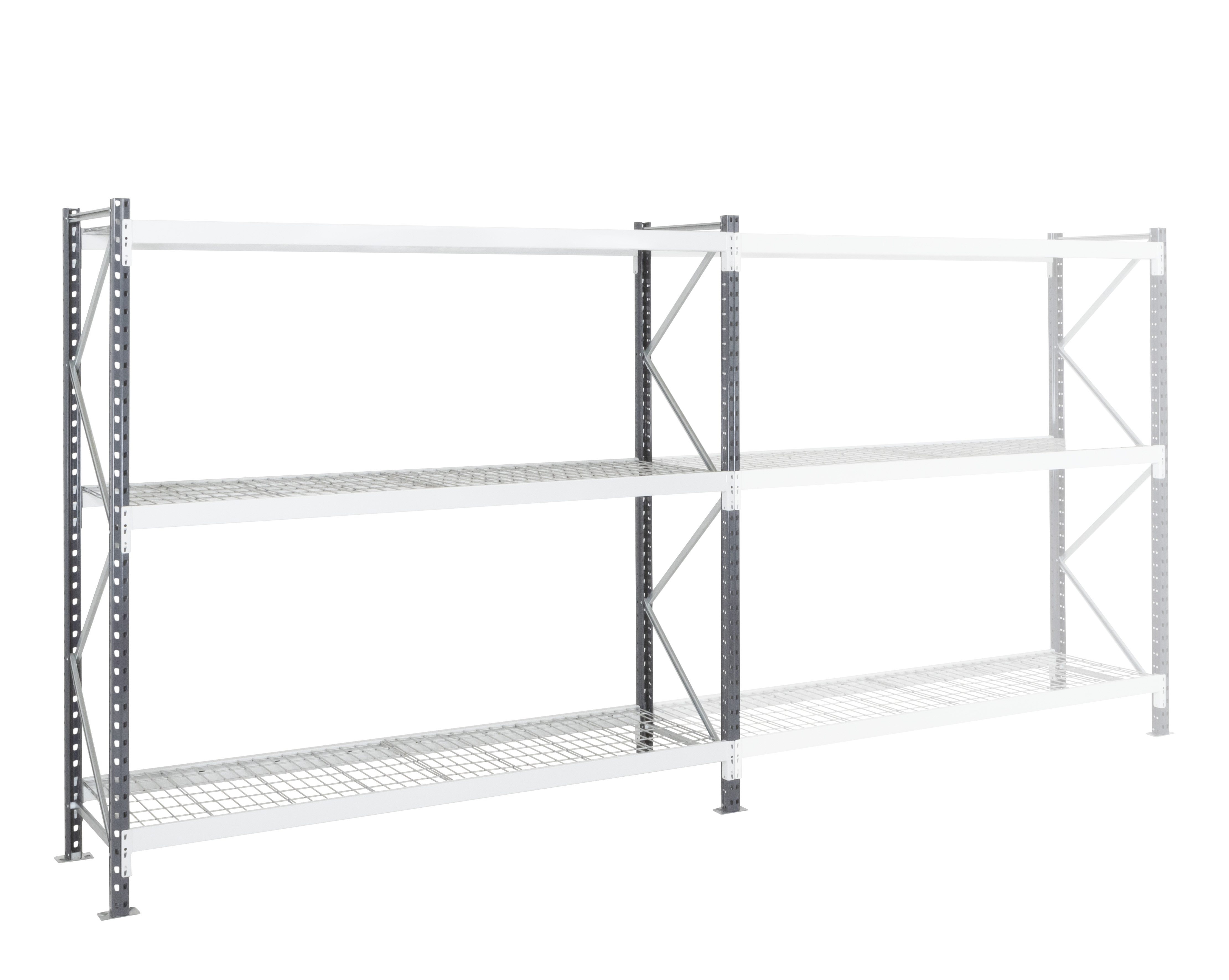 Manorga RAL 7024 Sheet Steel Galvanised Storage Rack System Shelving System, 2500mm x 1500mm