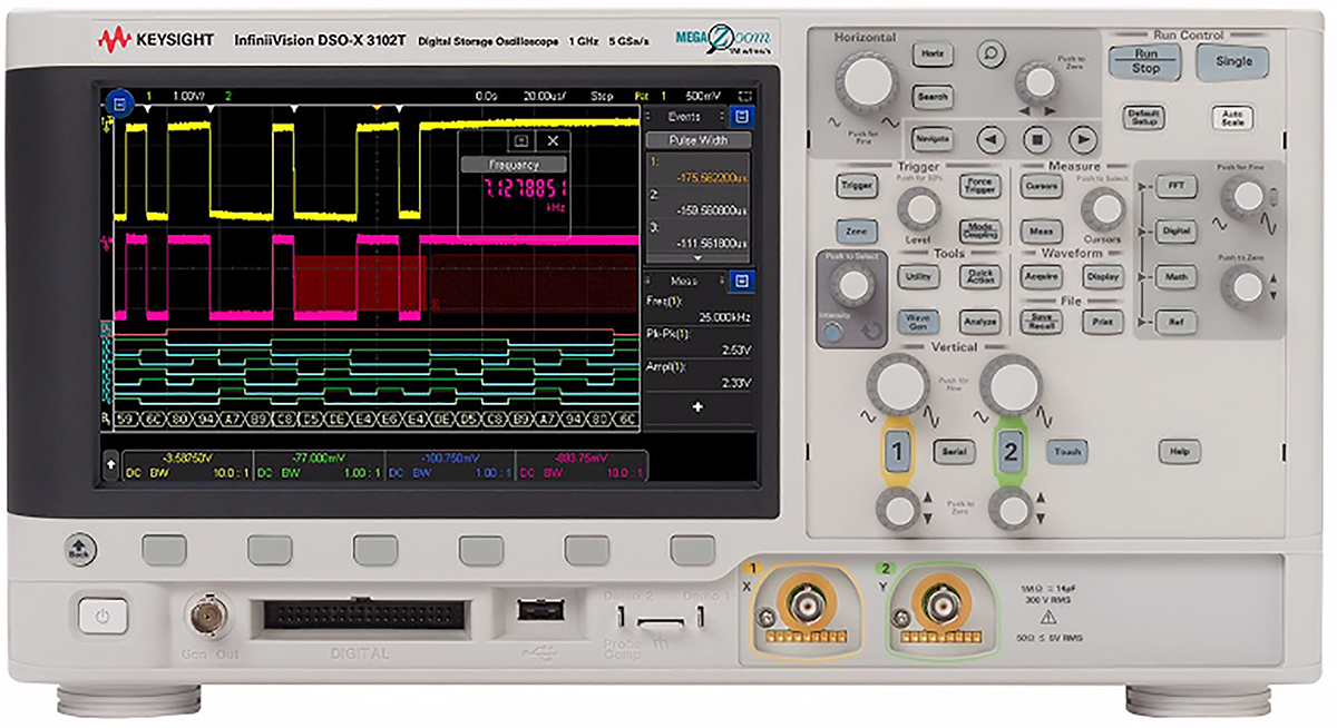 Keysight Technologies DSOX3104T InfiniiVision 3000T X Series, 1GHz Bench Oscilloscope, 4 Analogue Channels - RS