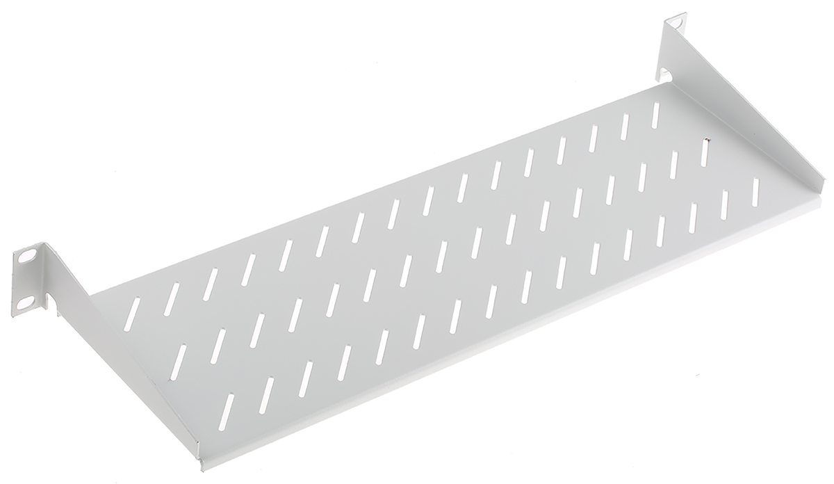 RS PRO Grey Cantilever Shelf, 1U, 25kg Load, 483mm x 150mm