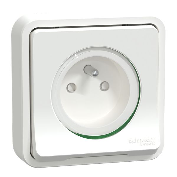 Schneider Electric Mureva Styl White Plug Socket, 2P + E Poles, 16A, Indoor, Outdoor Use