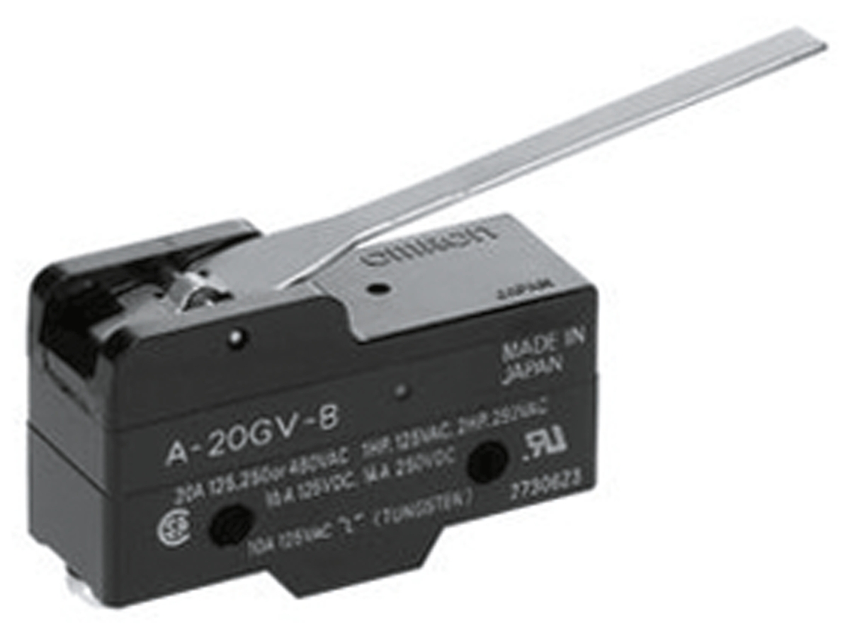 Omron Lever Limit Switch, NO/NC, IP00, SPDT, 500V ac Max, 20A Max